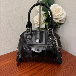 Elegant Black Patent Leather Satchel